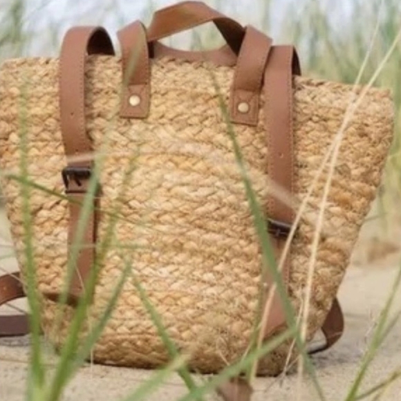 XIX Palms Beachly The Shore Break Jute Insulated Picnic Cooler Backpack NWT - Picture 3 of 11